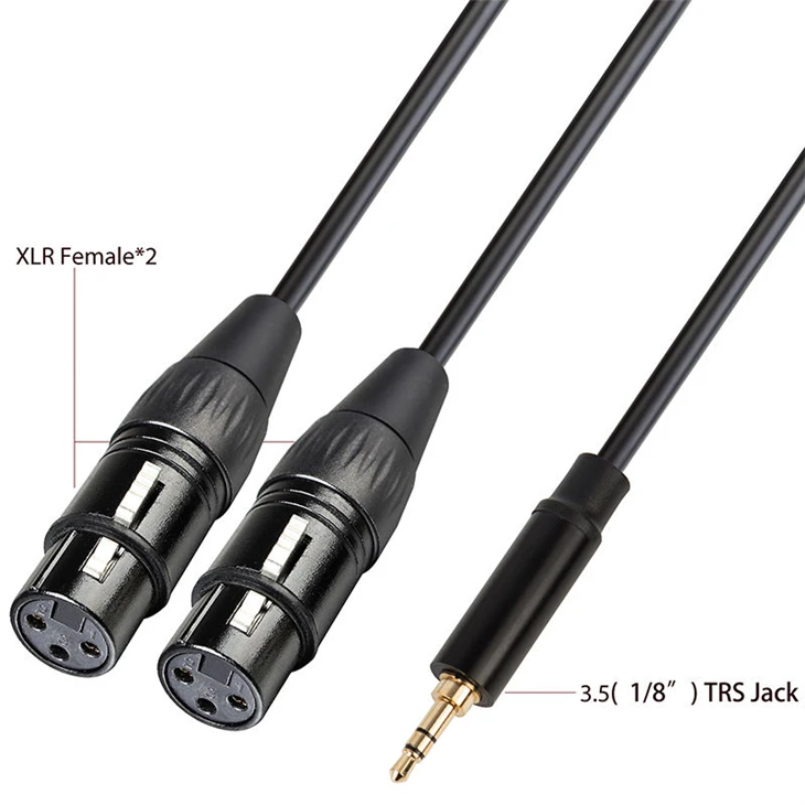 3.5mm To Dual XLR Female factory 3.5mm To Dual XLR Female factory